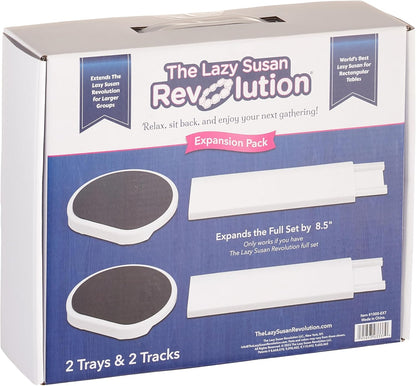 Expansion Pack - Dark Gray - 2 Straight Tracks and 2 Trays. Does not Work Without the Lazy Susan Revolution Full Set (Sold Separately).