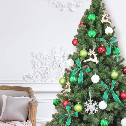 Every Day is Christmas Ornaments, Shatterproof Christmas Tree Ornament Set, Christmas Balls Decoration 35 Count (2.75"/70mm, Green Red White)