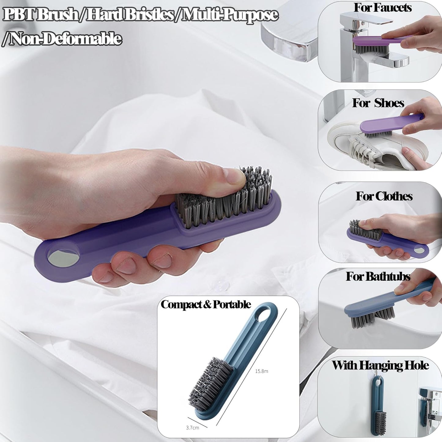 5pcsHand Broom Beech Wood Brush,Dust Brush,Duster for Counter,12inch Foxtail Bench Brush, Round Handle Handheld Brushes,5 Rows Soft Bristles for Bed,Shop Table,Woodworking Cleaning,Car,Sofa,Furniture