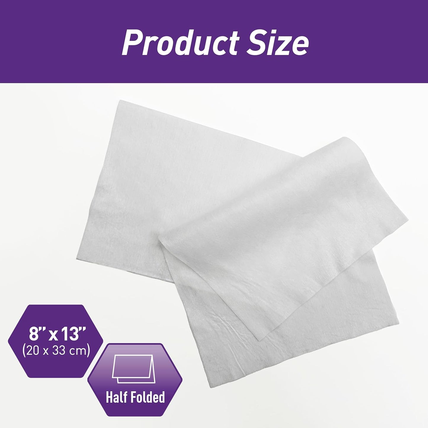 MED PRIDE Disposable Dry Wipes for Adults, Soft & Absorbent Personal Towels, Bulk 800 Count, Incontinence Care, Baby Wipes (800 Count (Pack of 1))