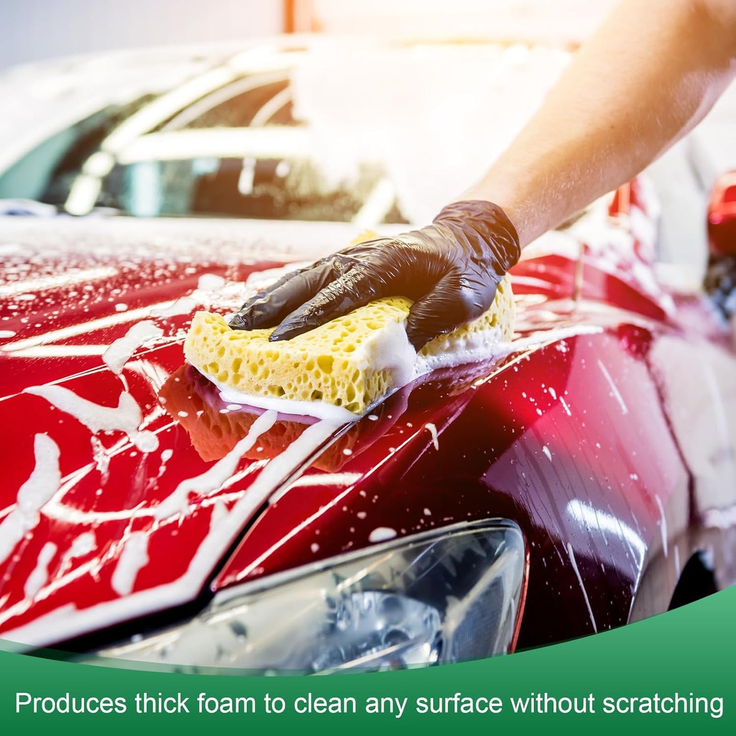 2-Set Kitchen Sponges, Condense Eco Cellulose Non-Scratch Scrub Heavy Sponge for Kitchen/Household/Bathroom, Clean Tough Messes Dish Scrubber [Multicolor]