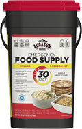 AUGASON FARMS Emergency Food Supply Bucket, 200 Servings, Dehydrated Meal Kit, Variety Pail, Long Shelf Life Just-Add-Water Meals for Prepping, Disaster Survival, Camping, Hiking, and More