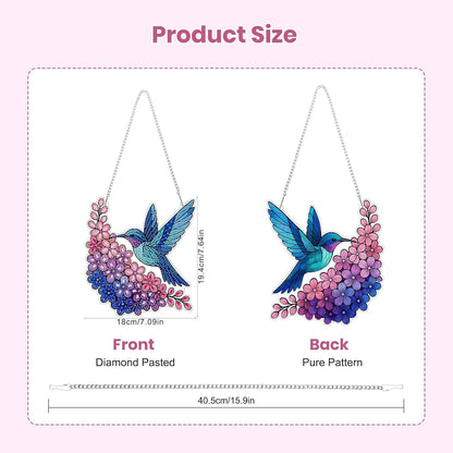 EOBROMD Diamond Hanging Art Kits for Adults, Bird Diamond Art Painting Suncatcher, DIY Special Shaped Rhinestone Kits for Adults, Window Pendants Home Garden Wall Hanging Ornament