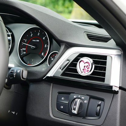 Love Dog Essential Oil Car Diffuser Vent Clips Air Freshener Car Accessories for Women Mother's Birthday Gifts with 10 Refill Pad