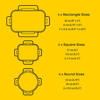 JoyJolt 24pc Borosilicate Glass Storage Containers with Lids | 12 Airtight/Freezer Safe Food Storage Containers for Pantry and Kitchen | Meal Prep Container for Lunch | Glass Tupperware Set