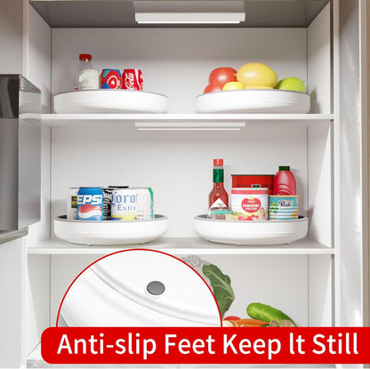 1 Pack 10 Inch Non-Skid Lazy Susan Turntable Organizers - Spinning Rack for Pantry Organization and Storage, Kitchen, Cabinet, Fridge, Bathroom Vanity, Countertop, Under Sink Organizing, Spice Rack