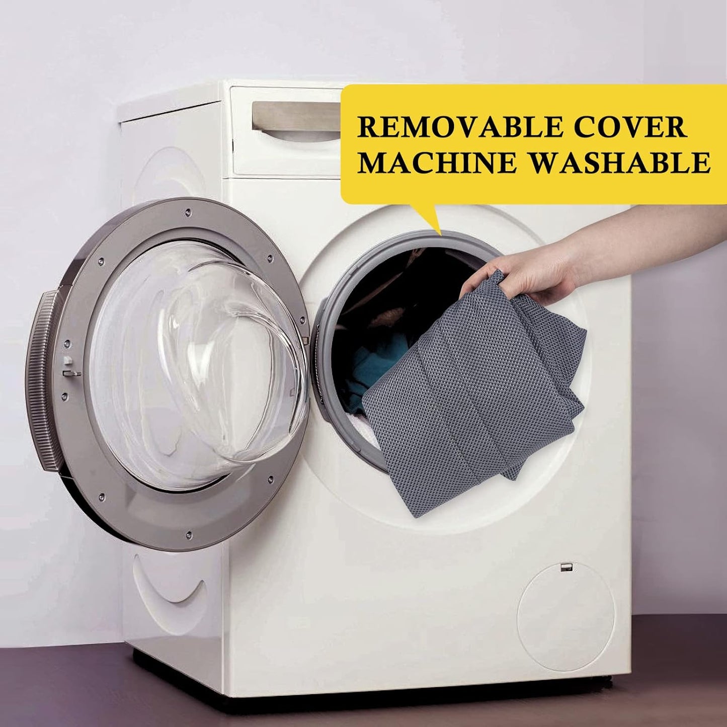 fowong 2 Pack Door Draft Stopper for Bottom of Door 36" Adjustable Noise Stopper, Soundproofing Draft Blocker Seal Large Gap, Grey