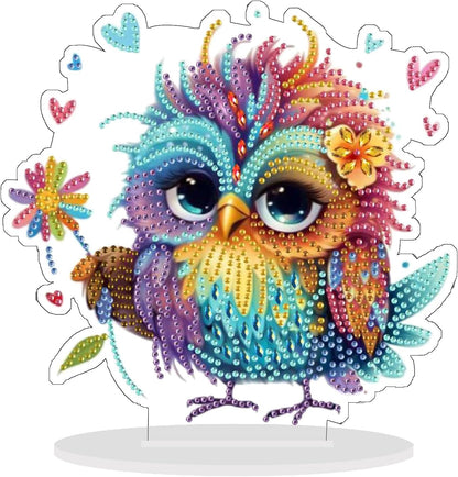 Diamond Art Kit for Adult, 5D Diamond Art Painting, Double Sided Decorative Special-Shaped Rhinestone Desktop Ornaments, DIY Acrylic Ornaments (Parrot)