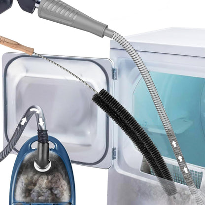 Sealegend Dryer Vent Cleaner Kit Dryer Lint Vacuum Attachment Lint Remover,Dryer Vent Vacuum Hose With Brush (Grey)