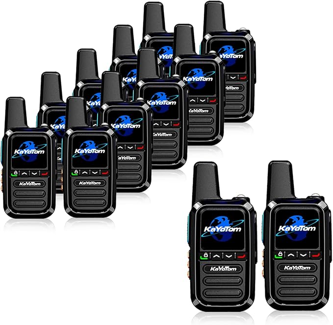 12 Pack Global Walkie Talkie-Unlimited Distance Walkie Talkie-Long Distance walkie Talkie with Clear Audio for Truck Drivers to Communicate remotely During Logistics Operations(SIM Card Included)