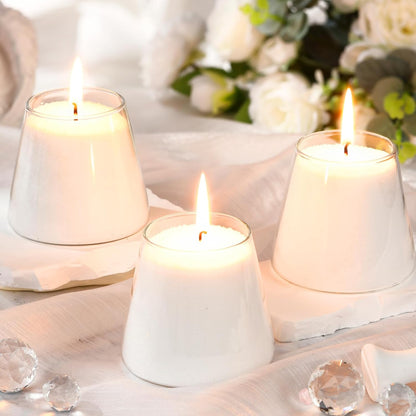 MTLEE Candle Sand 3.3 lb DIY Pearled Candle Making Kit Included 20 Pcs Wicks and Refillable Beaded Wax Sand Beaded Wax Gift with Wicks Self Extinguish for Home Wedding Party Women(White)