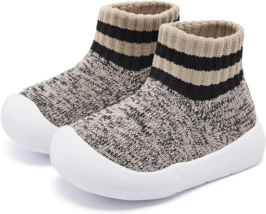Eashi Baby Boy Girl Non-Skid Indoor Infant Walking Shoes Breathable Warm Elastic Sock Shoes with Memory Sole Protect Toes Outdoor Sneakers