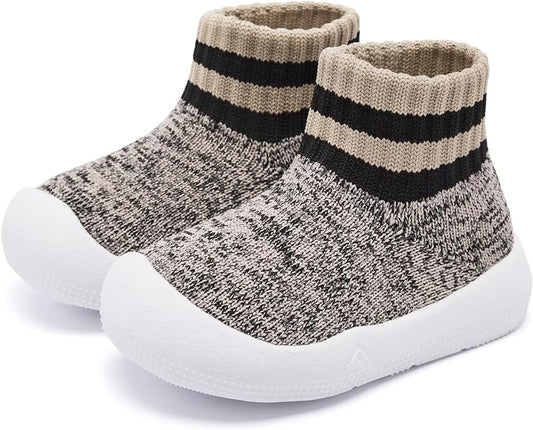 Eashi Baby Boy Girl Non-Skid Indoor Infant Walking Shoes Breathable Warm Elastic Sock Shoes with Memory Sole Protect Toes Outdoor Sneakers
