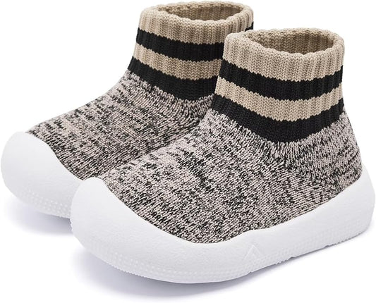 Eashi Baby Boy Girl Non-Skid Indoor Infant Walking Shoes Breathable Warm Elastic Sock Shoes with Memory Sole Protect Toes Outdoor Sneakers