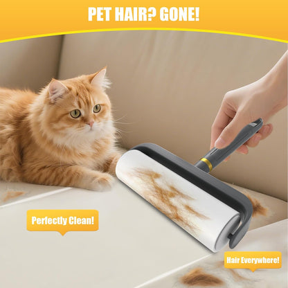 Large Surface Lint Roller, 6.3" Extra Sticky Rollers for Pet Hair, Ginat Dog Cat Hair Remover for Clothes Furniture Cleaning, 100 Sheet