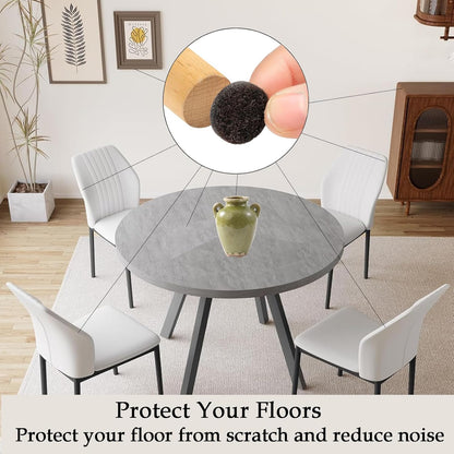 Fursafe&Q Felt Furniture Pads, Furniture Felt Pads for Hardwood Floors -Self Adhesive Chair Leg Floor Protectors, Protect Your Floors from Nicks, Bumps and Scratch, 86 Pcs Round Cabinet Door Bumper