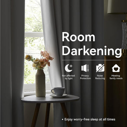 KangBang White Pleated Privacy Curtain Panels 102 Inch Length, Memory Shape Pinch Pleat Neutral Drapes Ceiling to Floor Elegant Modern Decor for Home Office Living Room, W40xL102,2 Panels