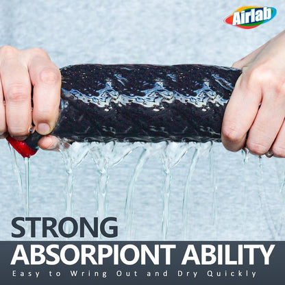 Airlab Microfiber Cleaning Cloth Waffle Weave Dust Rags for Household Kitchen Towel Absorbent Quick Drying Cleaning Rags Streak Free Lint Free, 6 Pack,12 x 12 Inches, Grey