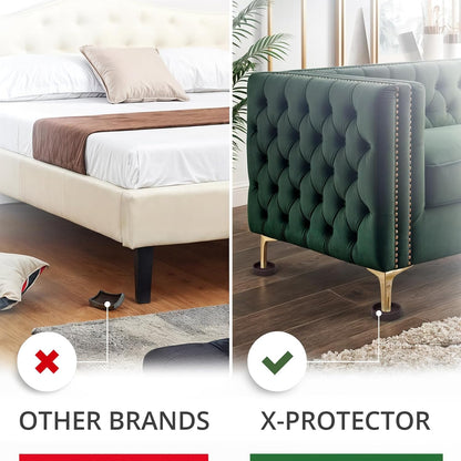 Furniture Cups X-PROTECTOR – 2" Caster Cups 8 PCS – Round Furniture Coasters – Ideal Bed Stoppers – Non Skid Furniture Pads with a Perfect Design – Rubber Furniture Pads - Protect Any Flooring!