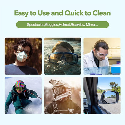 70 Count Anti Fog Lens Wipes for Eyeglasses, Pre-Moistened Individual Wrapped Glasses Wipes Lens Cleaner, with a Carrying Box, Defogging Screen Wipes for Eyeglasses, Sunglass, Goggles, Camera Lens