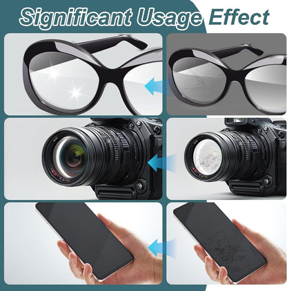Eyeglass Scratch Remover for Lenses, Eyeglass Cleaner Spray, Glasses Lens Scratch Remover for Eyeglasses, Sunglasses Cleaning Kit (2PCS)