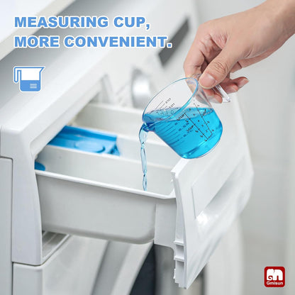 GMISUN Laundry Detergent Soap Dispenser, Liquid Laundry Detergent Dispenser, Container for Farmhouse Room Decor, Organizer for Liquid DetergentSoftenerBleach Storage Bottle(64 Oz Set of 4)