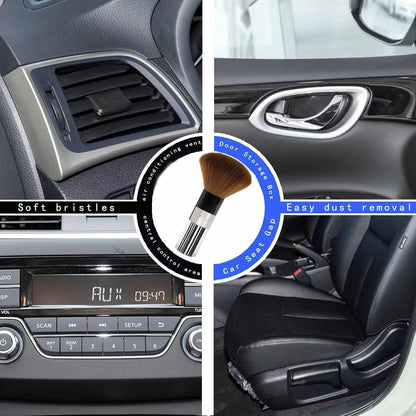 Car Interior Dusting Brush Auto Dust Sweeping Soft Brush Automotive Mini Duster Interior Cleaning Brush for Car Air Vent,Dash,Seat Microfiber Sweep Detailing Brushes Dust Removal Tools 3PCS