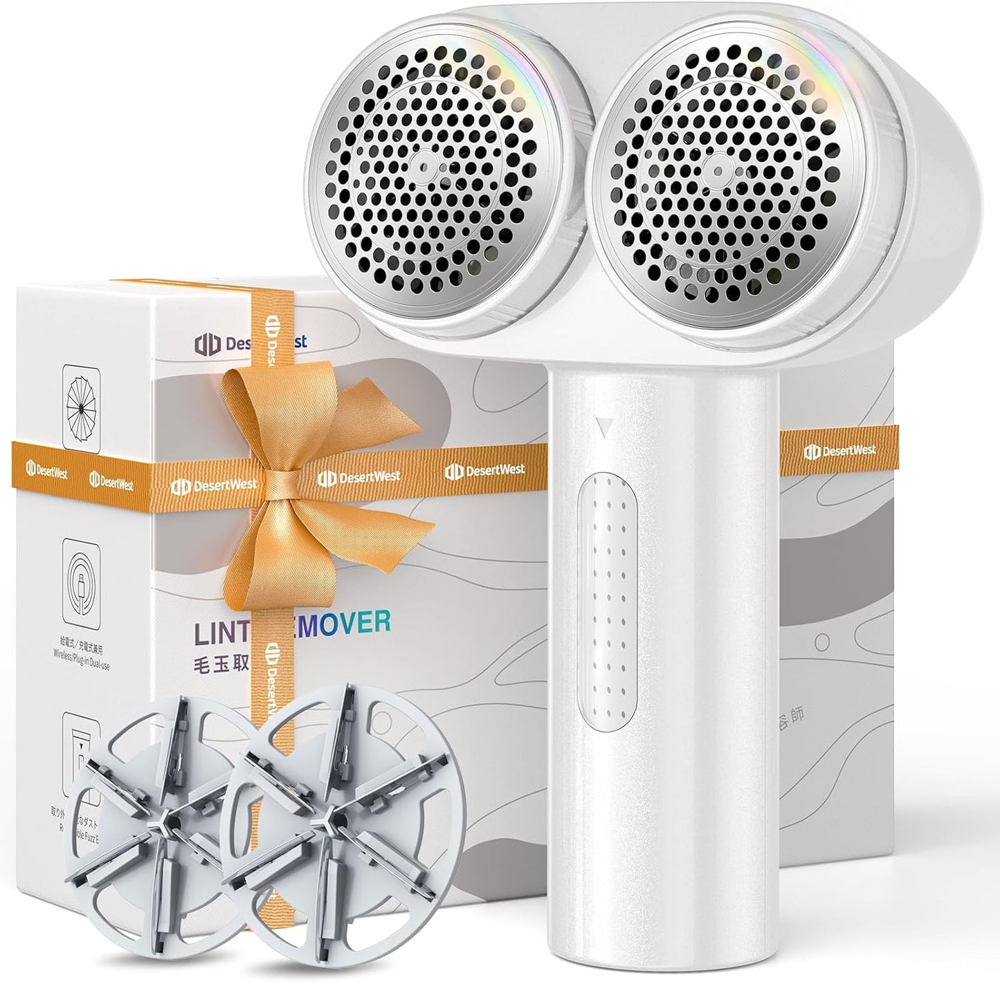 DesertWest Fabric Shaver, 2000mah Rechargable Lint Remover, Lint Shavers to Remove Pilling, Sweater Shaver, Large Electric Shaver for Clothes Couch Furniture