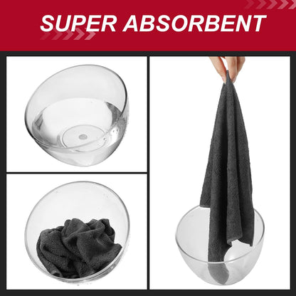 200 Pcs Microfiber Cleaning Cloth 16x16 Inch Microfiber Towels for Car Ultra Absorbent Cleaning Rags Reusable Lint Free Streak Free Detailing Towel for Car Washing Drying Dusting (Gray)