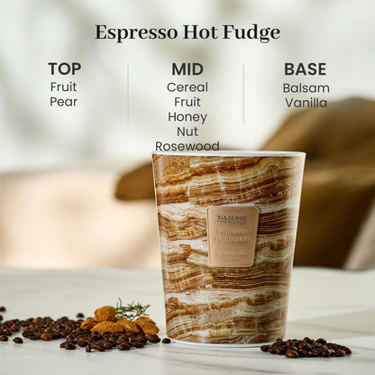 M&SENSE EspressHotFudge Scented Candles for Home, 3-Wick Highly Scented Jar Candles, Extra Large Candle 35 Oz 150 Hours Long Lasting Burning, Relaxing Aromatherapy Candle for Stress Relief, Meditation