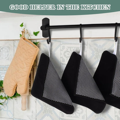 SINLAND Microfiber Dish Cloth for Washing Dishes Dish Washing Rags Best Kitchen Washcloth Cleaning Cloths Wash Cloths with Poly Scour Side 7.87Inchx7.87Inch 10 Pack Black