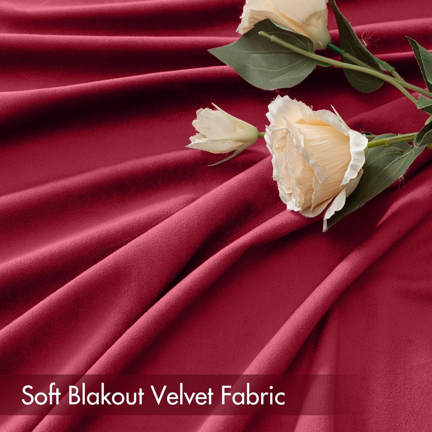 MIULEE Berry Velvet Curtains Thermal Insulated Blackout Curtain Drapes for Bedroom Living Room Darkening 84 Inches Long Curtains Panels Rod Pocket Set of 2