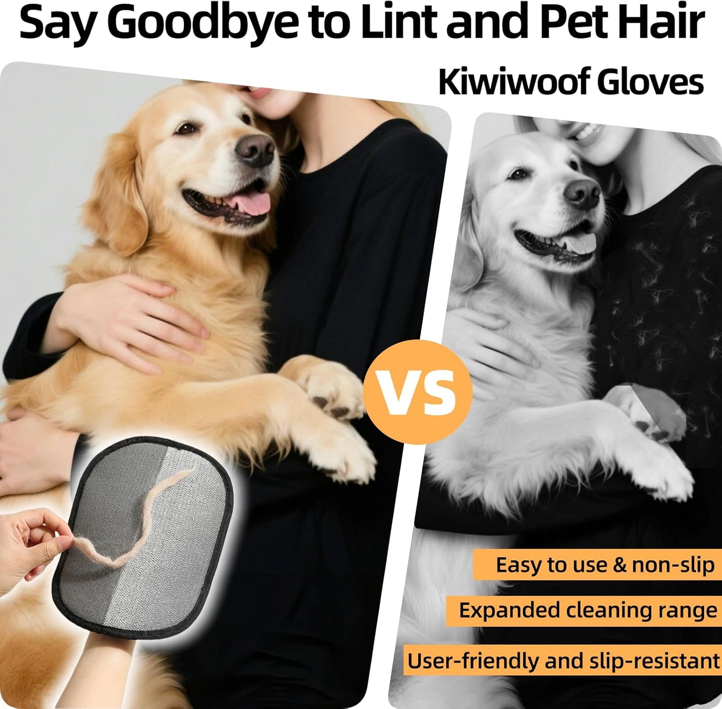 3Pcs Electrostatic Pet Hair Removal Gloves for Cats&Dogs,2025 New Upgraded Reusable Quick De-Shedding Grooming Gloves, Animal Fur Remover Tool for Couch,Carpet,Furniture,Car Seat,Clothing,Curtain