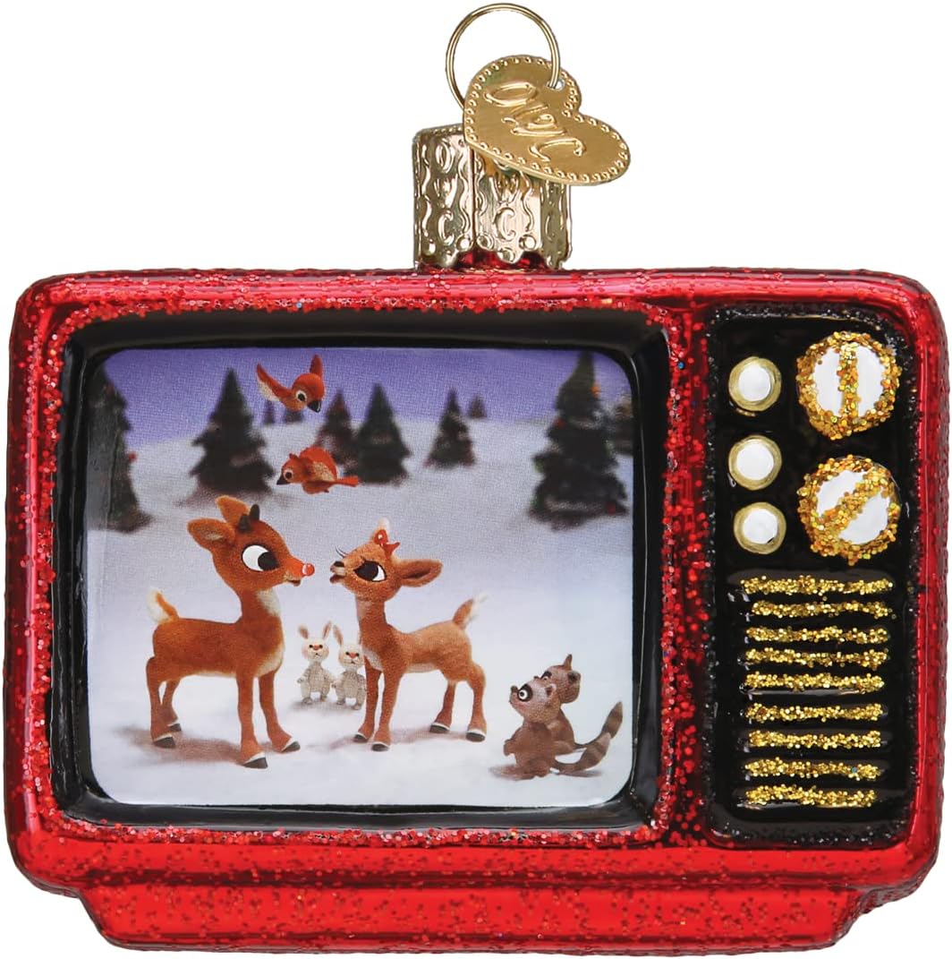 Old World Christmas Rudolph The Red-Nosed Reindeer 1964 TV Classic Glass Blown Ornament for Christmas Tree