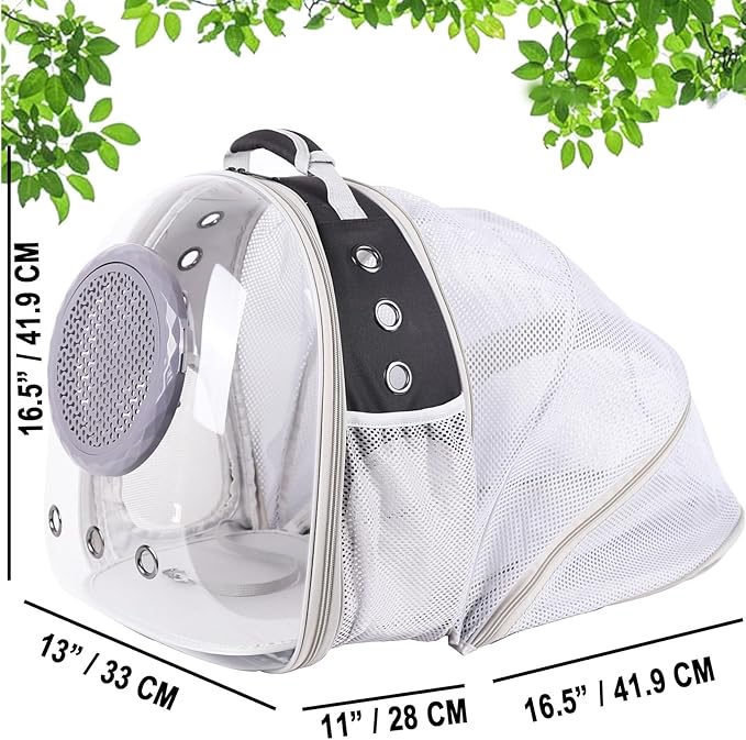 Clear Cat Bubble Backpack, Space Capsule Astronaut Transparent Bubble Dome Pet Carrier Backpack for Kitten Bunny Small Puppies and Animals, Vet Visit Travel Book Bag to Transparent Cat Outdoor