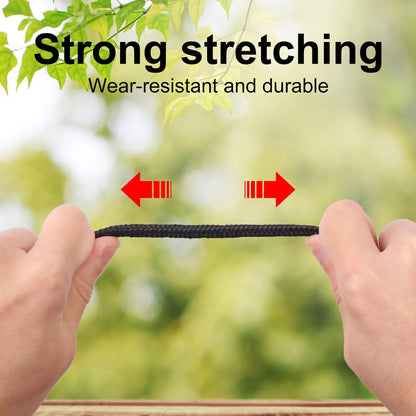 500 Feet 1/4 Inch Black Polyester Rope, 6 mm Polypropylene Utility Rope for Kayaking, Camping, Home Decor