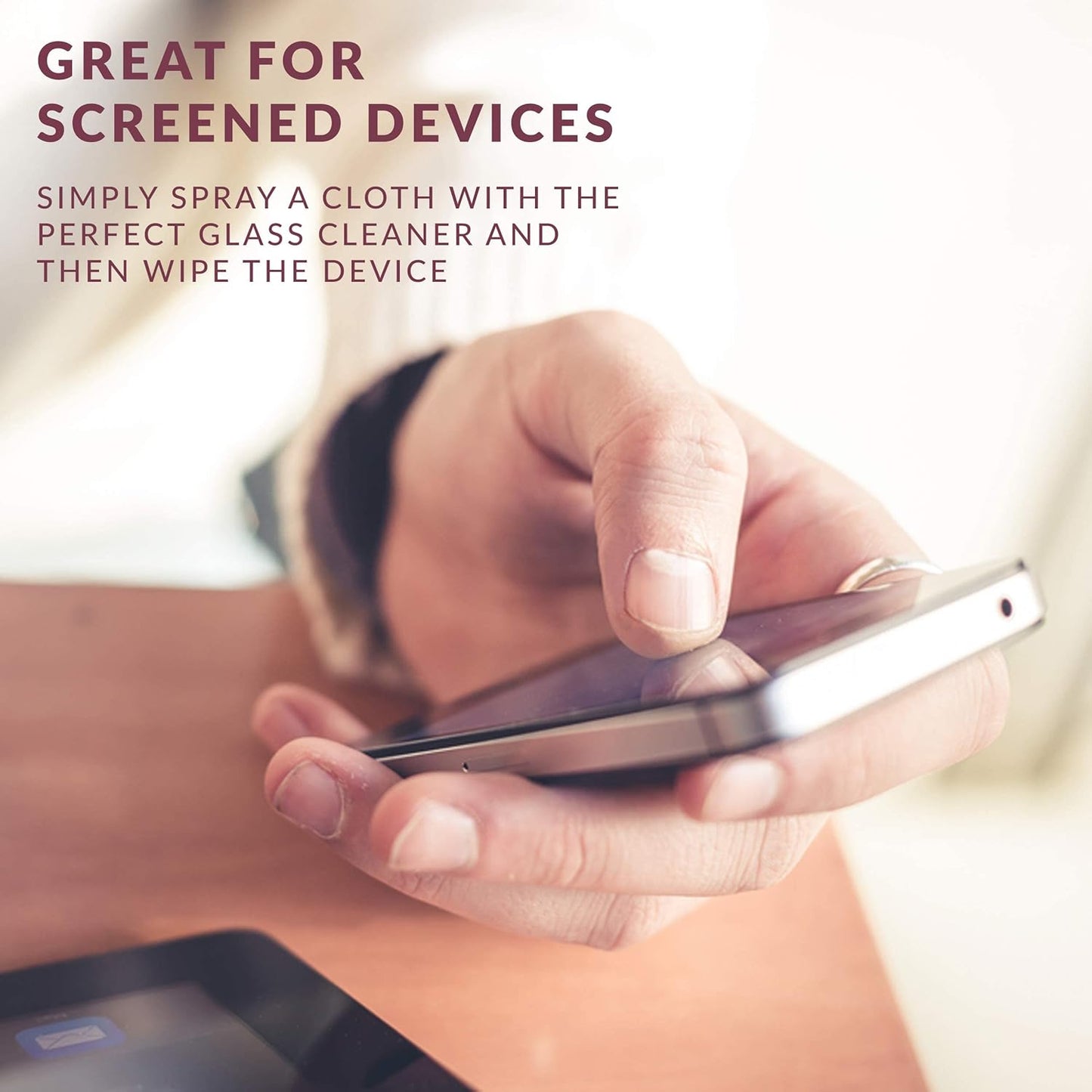 HOPE'S Perfect Glass Cleaner Spray, Streak-Free, Ammonia-Free Window, Mirror, Screen, Tinted Glass, and Shower Door Cleaner, Indoor and Outdoor Glass Surfaces, 32 Fl Oz, Pack of 6