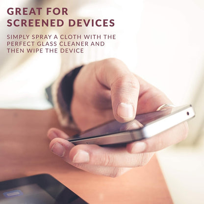 HOPE'S Perfect Glass Cleaner Spray, Streak-Free, Ammonia-Free Window, Mirror, Screen, Tinted Glass, and Shower Door Cleaner, Indoor and Outdoor Glass Surfaces, 32 Fl Oz, Pack of 12