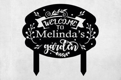 Personalized Metal Garden Sign with Stake, Custom Garden Decor for Outdoor, Custom Family Name Sign, Patio Decorations, Lawn Art, Farmhouse Decorative, Housewarming Gift (CstmDesign10)