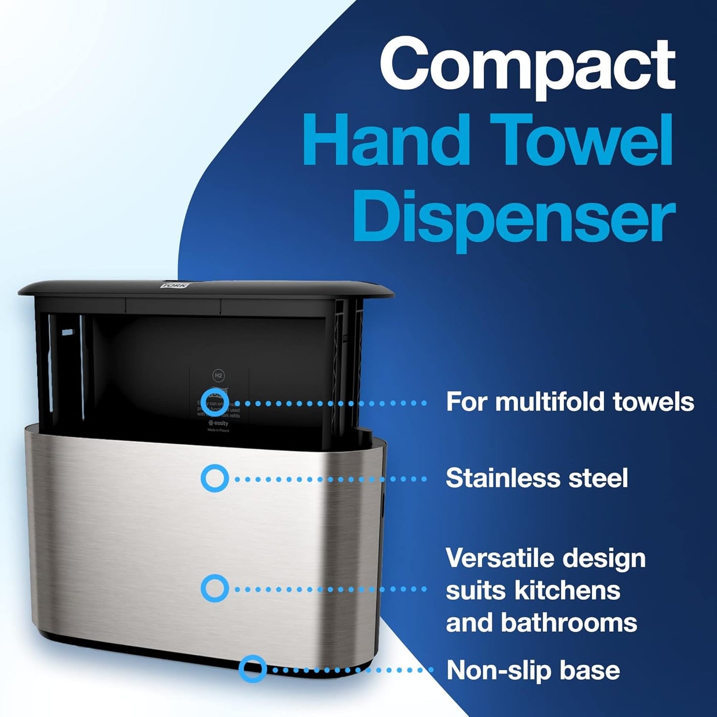Tork Xpress Paper Towel Dispenser and Tork Extra Soft Multifold Hand Towels (16 Packs)