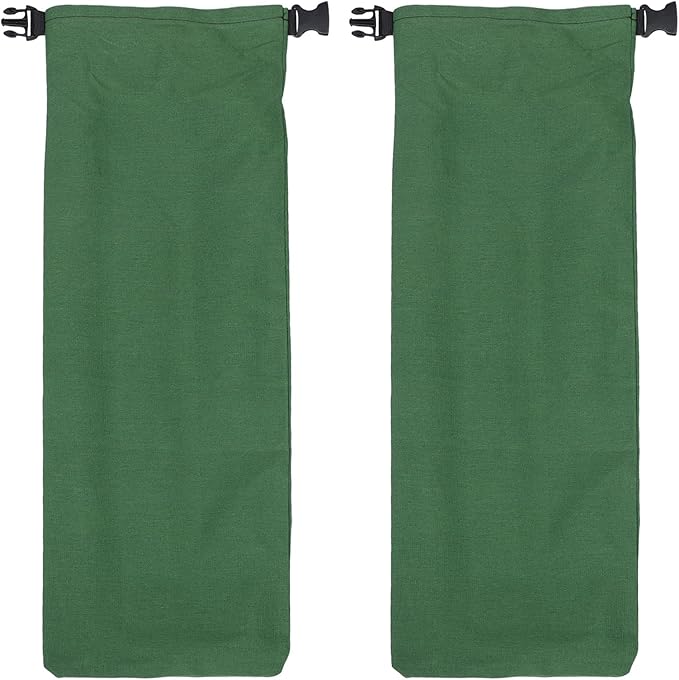 jojofuny 2pcs Flood Barrier Sandbags – 27.5x11inch Canvas Water Activated Bags for Door Sealing Rain Protection Garage Basement Flood Control