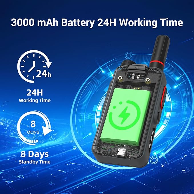 Lifetime Use Satellite Walkie Talkies with SIM Cards Global Unlimited Range Walkie Talkies 4G LTE POC Radio Dual SIM 3000 Mile Range Walkie Talkie 3000mAh Battery with Flashlight (MC-398)