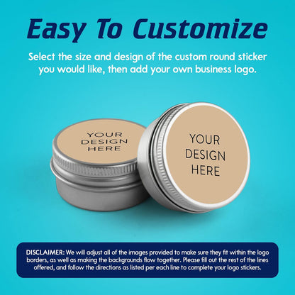 100 Custom Vinyl Stickers - Upload Your own Image, Text, Design, Logo - Personalized Logo Labels for Handmade, Packaging, Bottle, Jars, Candle, Brand Stickers (Brown, 3x3)