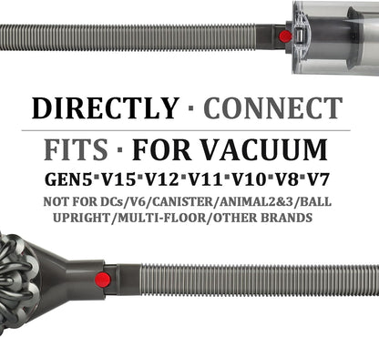 Dryer Vent Cleaner Hose Vacuum Attachments for Dyson Gen5 V15 V12 V11 V10 V8 V7 Detect Absolute Cyclone Outsize Slim Vacuum Cleaner Nozzle Crevice Flexible Lint Removal Tool