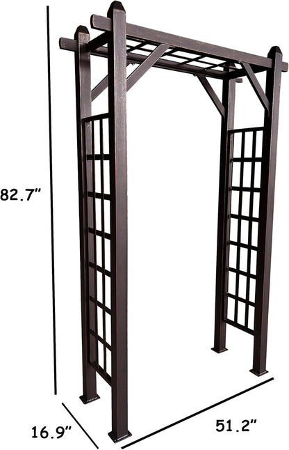 Bronze Modern Aluminum Garden Arbor Arch