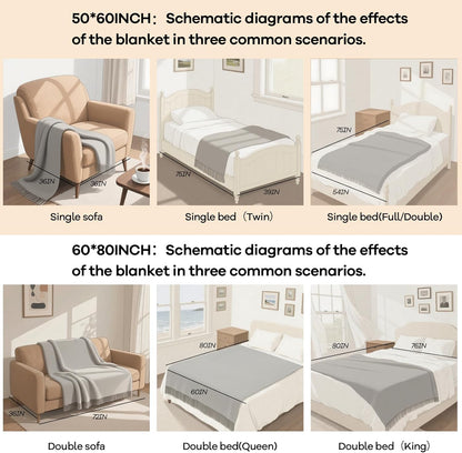 inhand Navy Blue Throw Blanket for Couch and Bed, Soft Living Room Home Decor Knitted Twin Size Blanket, Outdoor Lightweight Breathable Summer Blanket, Farmhouse Warm Woven Decorative, 60"x80"