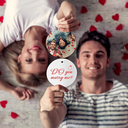 Sublimation Blanks Ornament Bulk 25pcs Personalized Christmas Ornaments Set Ceramic Ornaments White Sublimation Discs for Christmas Tree Decorations Wedding Birthday Gifts for Women Men 3"