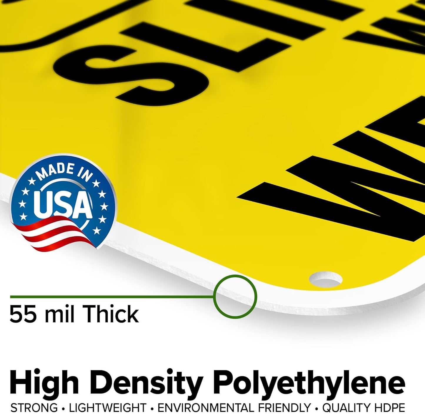 Caution Slippery When Wet Sign or ICY Sign, 18"x24" Polyethylene, Indoor/Outdoor Use, USA MADE By My Sign Center