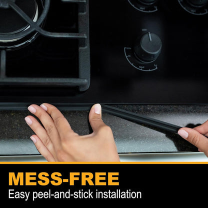 InstaTrim The Original Flexible Trim -10ft Black 3/4" Wide Caulk Tape - Adhesive Trim with Many Uses Including Caulking for Bathtubs, Sinks, Counters, Tile, Floors - Made in USA