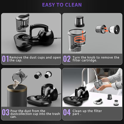 Mattress Vacuum Cleaner, Handheld UV Bed Vacuum Cleaner 16KPa & 12800 Vibrations Per/Min Upgraded Effectively Clean Up Bed, Pillows, Cloth Sofas, Carpets and Ther Fabric Surfaces